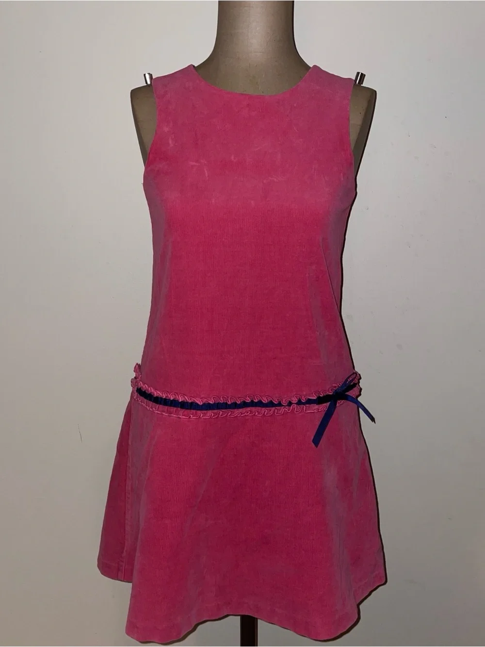 Talbots Navy Poncho &‎ corduroy dress SET -zippered back-retro
